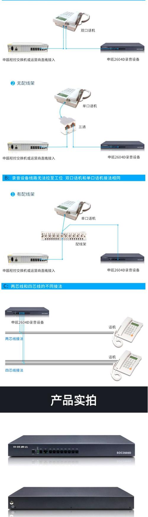 申瓯SOC2608D机架式8路64G电话录音系统 独立式实时监听，企业通信合规的可靠基石